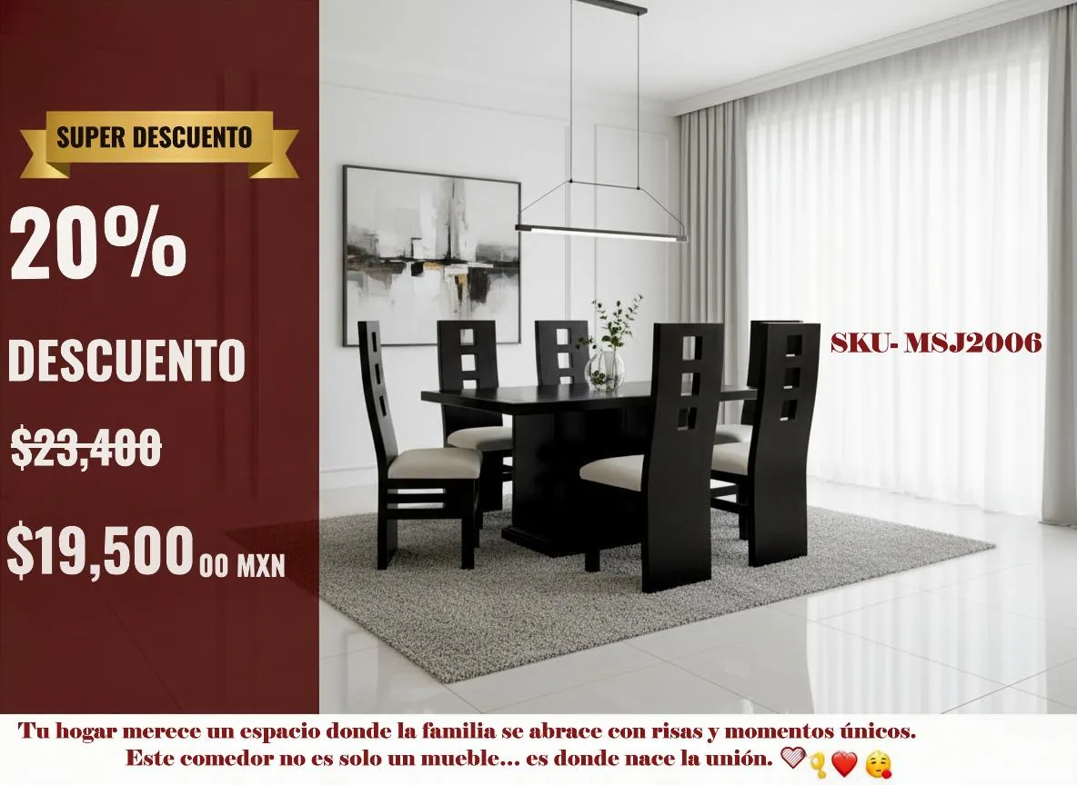 Comedor modelo MSJ2006 en promoción