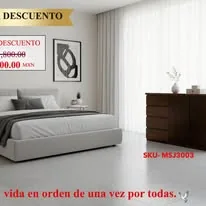 Recámara moderna con cómoda